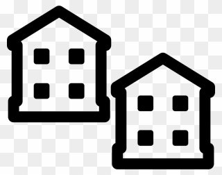 Two Buildings - Two Buildings Icon Clipart