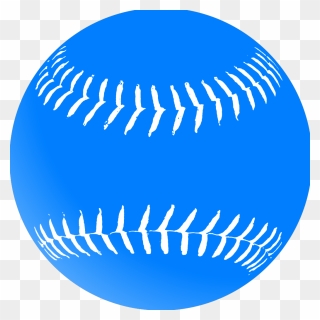 Blue Softball Svg Clip Arts - Png Download