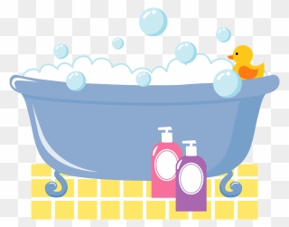 Bathtub With Bubbles Clipart - Png Download