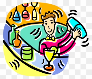 Bartender Vector Art - Bartender Clip Art - Png Download