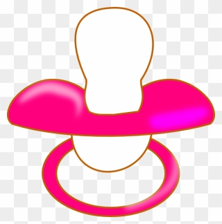 Pacifier Baby Pink Clip Art - Cartoon Pink Pacifier Png Transparent Png