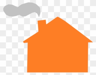 Angle,sky,orange - House Clipart