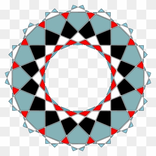Islamic Modern Vector Ornaments Art - Circle Made Of Hearts Clipart