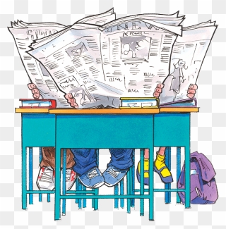 19 Best School Cool Images On Pinterest - Child Reading Newspaper Clipart - Png Download