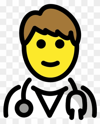 Man Health Worker Emoji Clipart - Physician - Png Download