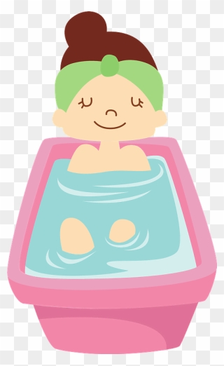 Woman Bathing Clipart - Png Download