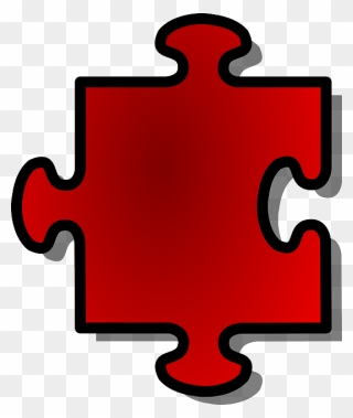 Red, Shapes, Template, Shape, Jigsaw, Puzzle, Game - Free Clip Art Puzzle Pieces - Png Download