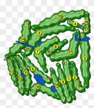 The Course - Twin Hills Country Club Map Clipart