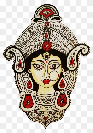 Goddess Mishtu Pinterest - Maa Durga Devi Drawing Clipart