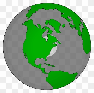  , Earth, World, America, Globe, Green, Blue, Geography - Grey And White Globe Clipart