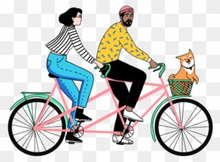 #couple #bike #bicycle #couple - Road Bicycle Clipart