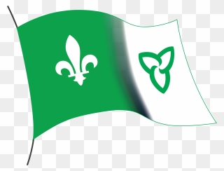 Franco-ontarian Flag - Franco Ontario Clipart