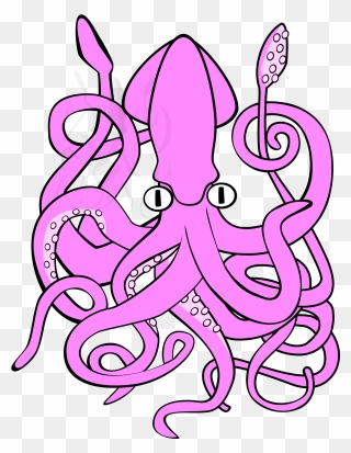 Squid Transparent Background Pink Clipart