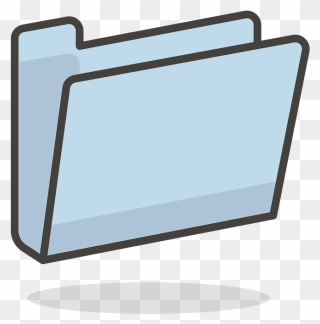 Open File Folder Emoji Clipart - Flat Panel Display - Png Download