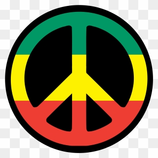 Transparent Civil Rights Clipart - Rasta Peace Sign - Png Download