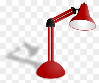 Bulb Clipart Comic - Red Lamp Clipart - Png Download