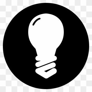 Light Bulb Icon - White Light Bulb Icon Clipart