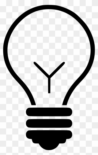 Lamp Bulb Idea - Light Bulb Pictogram Transparent Clipart