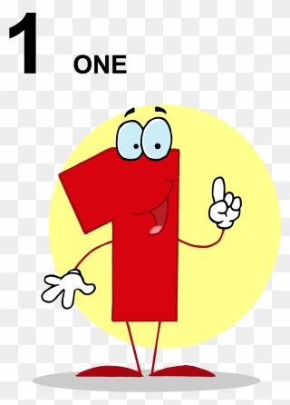 Number 1 Clipart With Object - Number One With Objects - Png Download
