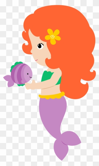 Cute Mermaid Png - Simple Cute Mermaid Clipart Transparent Png