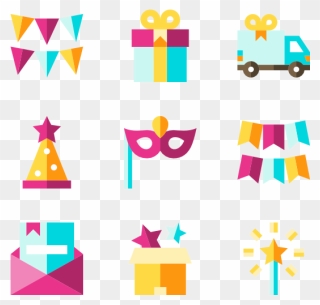 Birthday Clipart Icon, Birthday Icon Transparent Free - Transparent Background Birthday Icons - Png Download