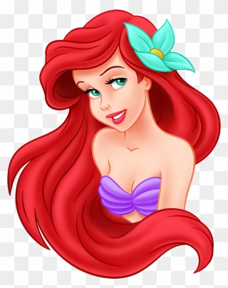 Ariel Little Mermaid Face Clipart