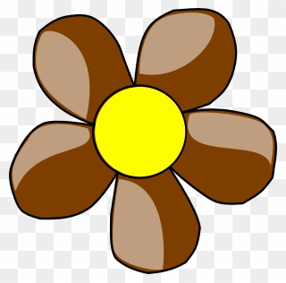 Flower Daisy Clipart Clip Art Freeuse Library Brown - Cartoon Daisy Flower Png Transparent Png
