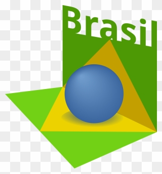 Brazil Flag Art 3d - Vector Graphics Clipart