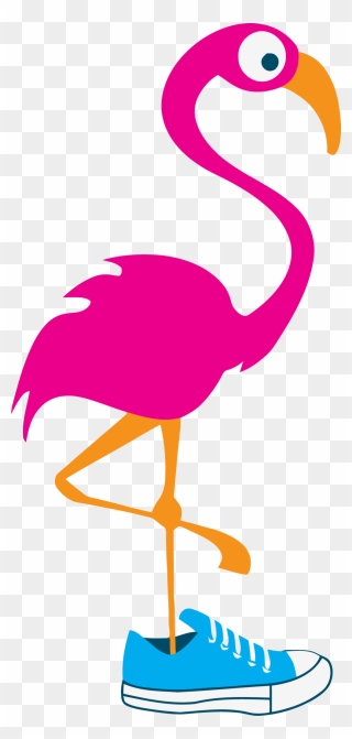 Running Flamingo Clipart