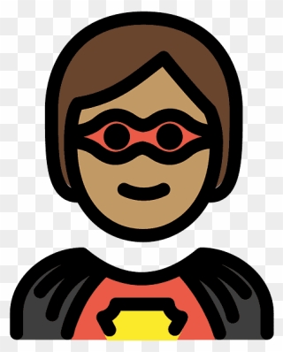 Superhero Emoji Clipart - Clip Art - Png Download