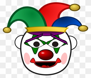 Free Clown Face Clip Art - Gambar Kartun Kepala Joker - Png Download