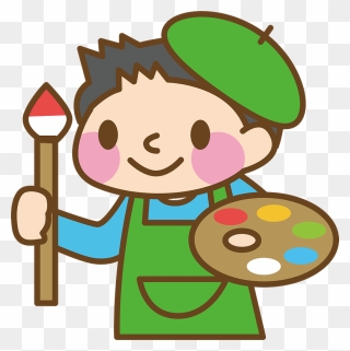 Painter Man Clipart - Cartoon Barber Transparent Background - Png Download