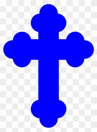 Symbol,cross,line - Baptism Blue Cross Png Clipart