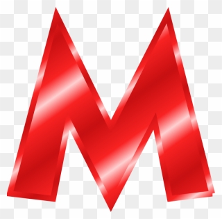 M Letter Design Red Clipart