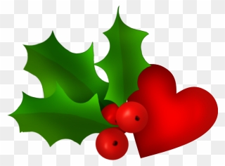 #christmas #december #holly #greenandred #heart #mydrawing Clipart