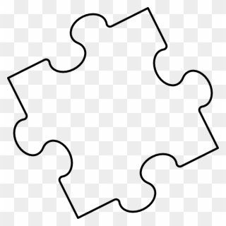 Puzzle Clipart Black And White - White Jigsaw Puzzle Piece - Png ...