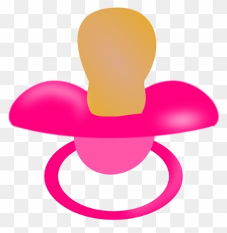 Pink Baby Pacifier Clipart - Png Download