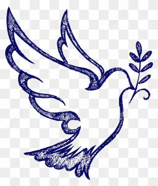 Doves As Symbols Holy Spirit - Holy Spirit Dove Drawing Clipart