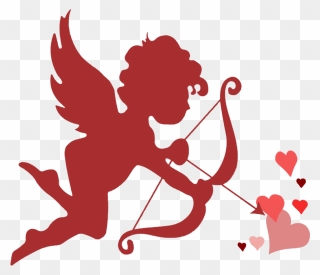 Transparent Bow And Arrow Clip Art - Heart Cupids Bow And Arrow - Png Download