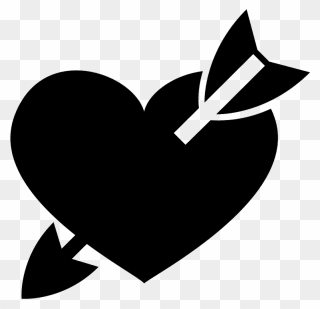 Heart With Arrow Emoji Clipart - Heart - Png Download