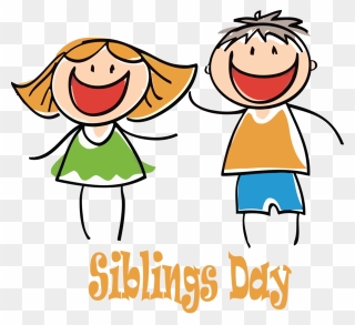 Transparent Siblings Day Cartoon Facial Expression - National Siblings Day Clipart - Png Download