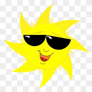 Happy Sun Png - Clear Background Sun With Sunglasses Clipart