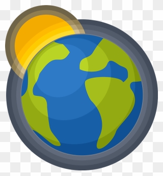 Planet Earth Sun Clipart - Planeta Tierra Y El Sol - Png Download