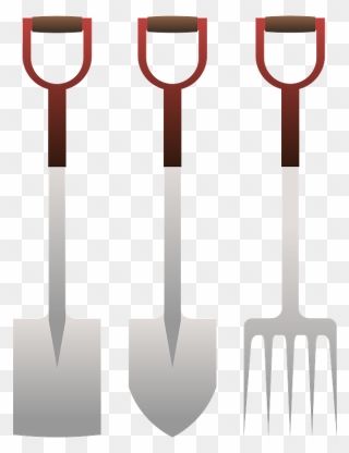 Brooms And Rakes Clipart - Fork And Spade Clipart - Png Download