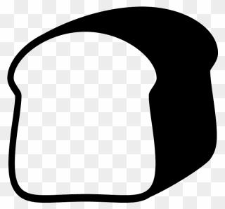 Brot Clipart - Bread Emoji Black And White - Png Download