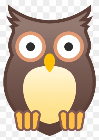 Eule Clipart - Owl Emoji - Png Download