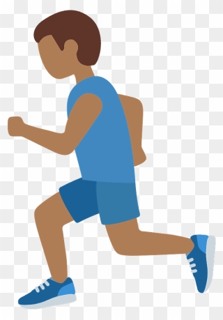 Man Running Emoji Clipart - Personne Qui Court - Png Download