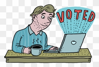 Votingillustration - Online Voting Clipart - Png Download