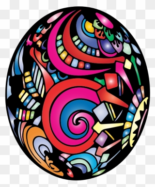 Prismatic Pattern Easter Egg - Easter Clipart
