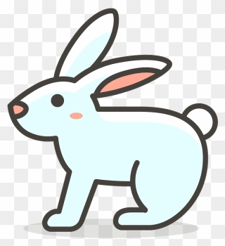 Rabbit Emoji Clipart - Rabbit Icon Png Transparent Png